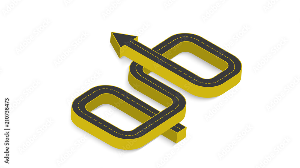 Abstract business infographics in the form of an automobile road with road markings. EPS 10. Abstract business infographics in the form of an automobile road with road markings. EPS 10.