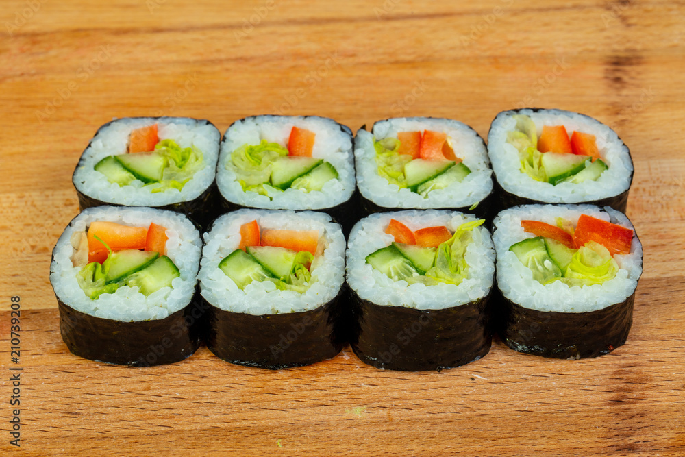 Vegetarian maki roll Vegetarian maki roll