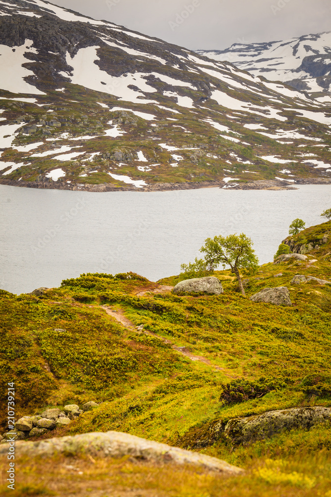 Hardangervidda mountain plateau in Norway
