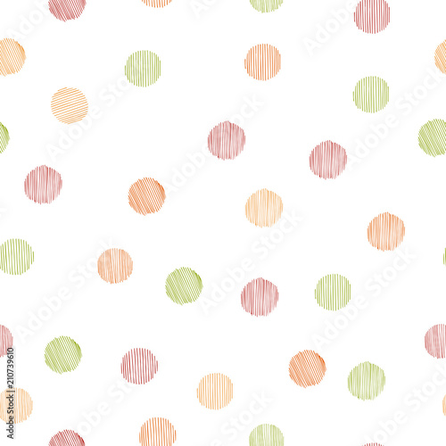  Vector seamless pattern with circles.
