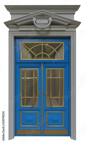 entrance classical doors © Uladyka