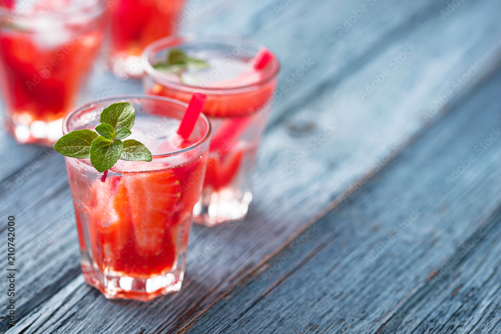 Summer fresh drink strawberry lemonade Summer fresh drink strawberry lemonade