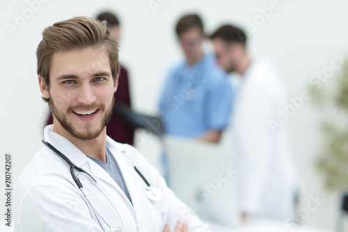 closeup.portrait of a handsome doctor © ASDF