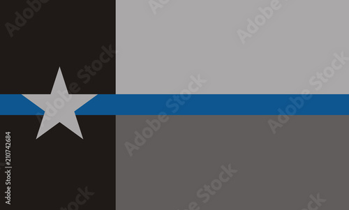 USA Texas Police Flag