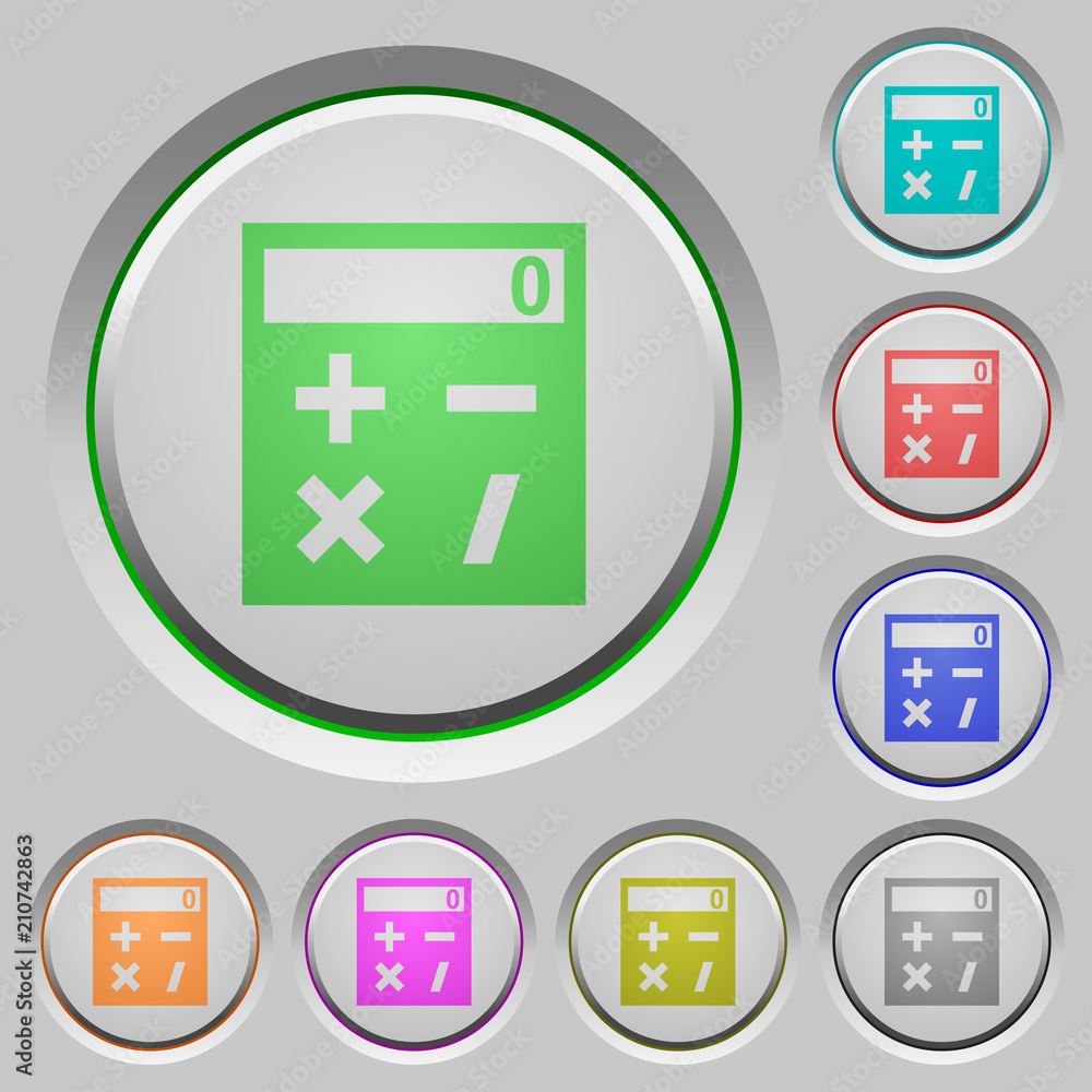 Pocket calculator push buttons Pocket calculator push buttons
