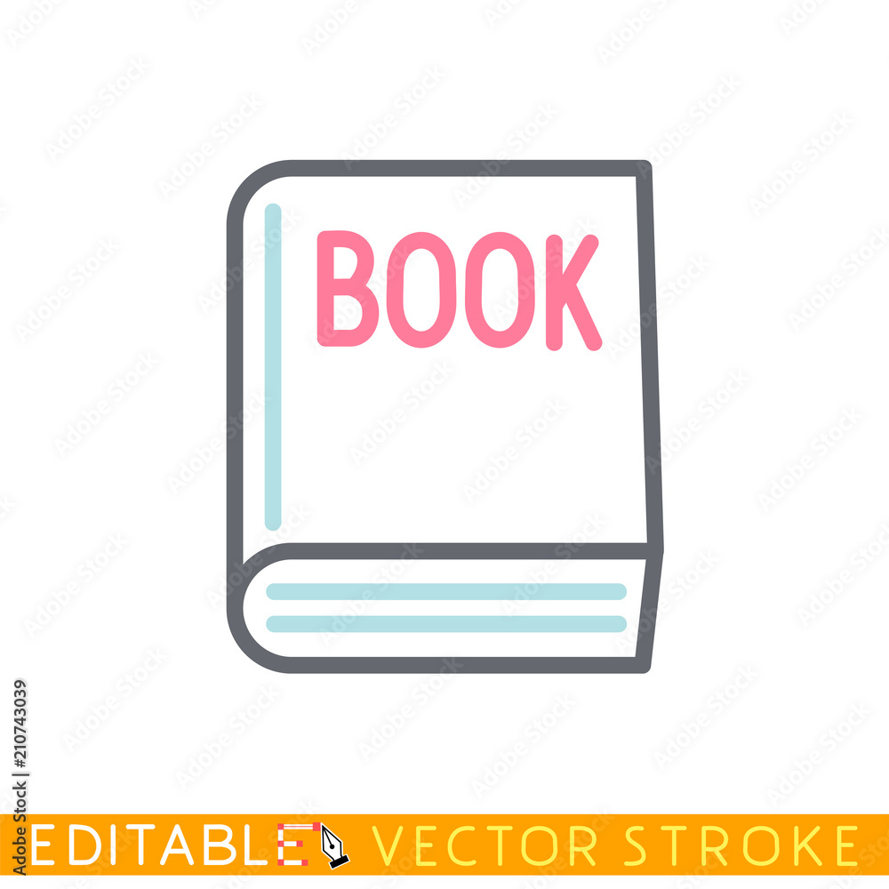 Hand Drawn Book Icon With Editable Stroke Stock Illustration