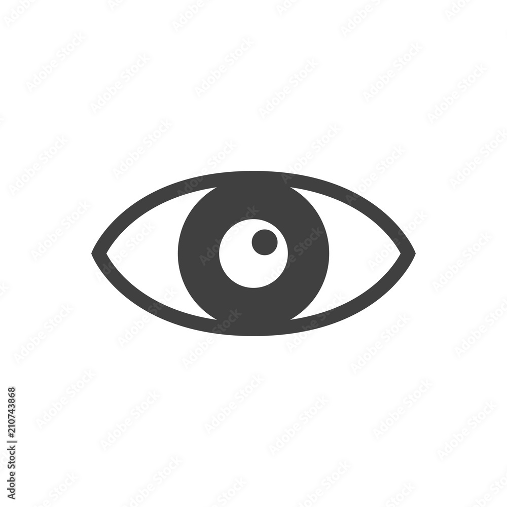 Eye Glyph Vector Icon. Isolated on the White Background. Editable EPS file. Vector illustration. Eye Glyph Vector Icon. Isolated on the White Background. Editable EPS file. Vector illustration.
