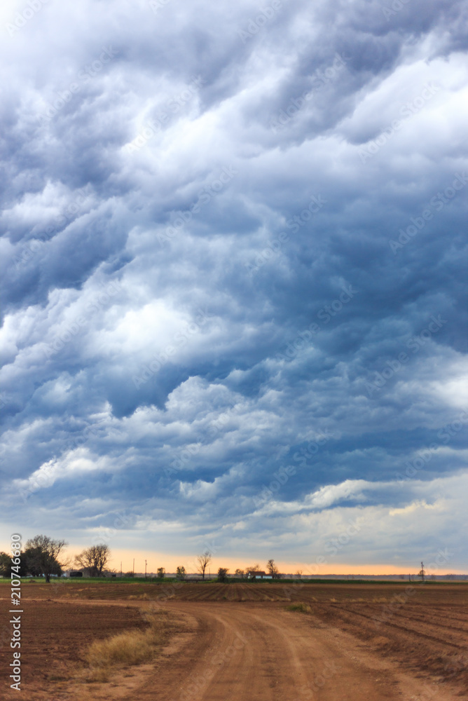 Thunderstorm on a farm