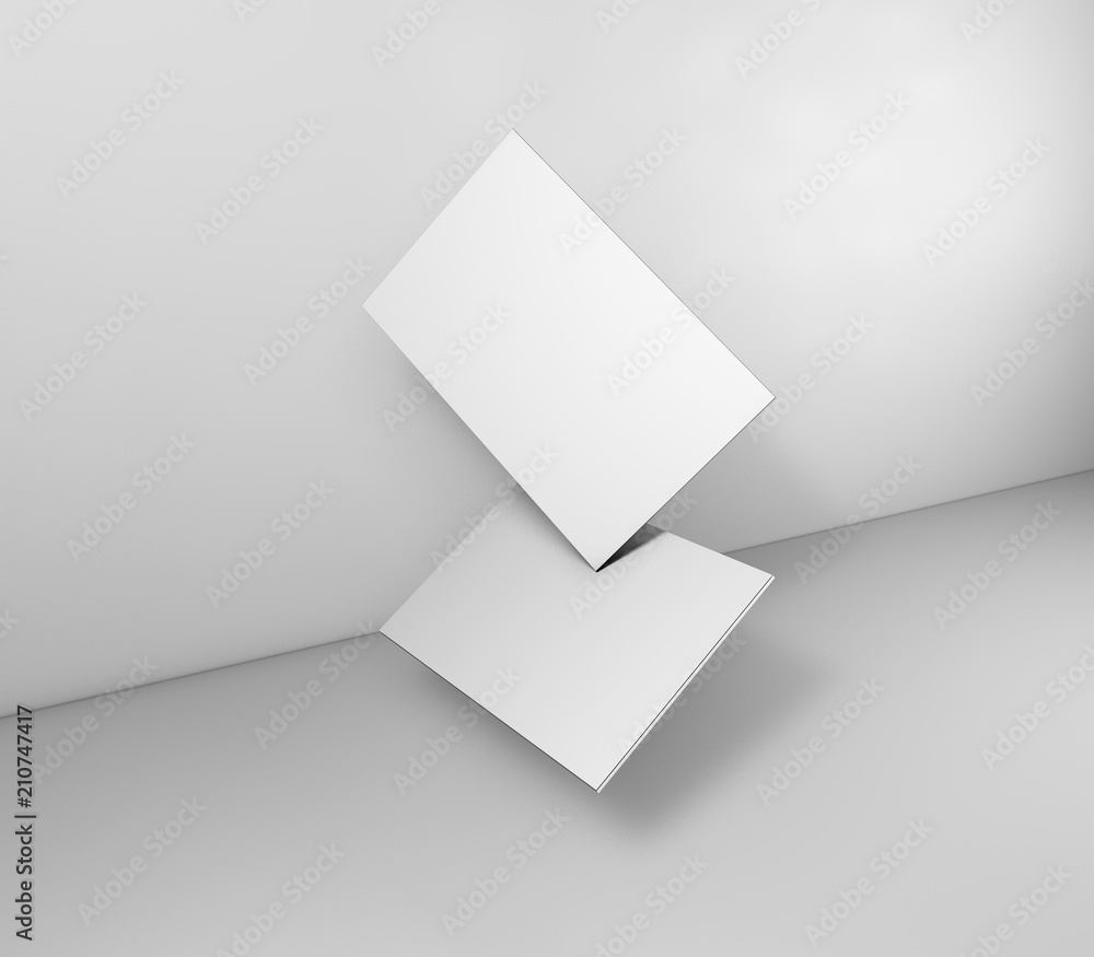 render 3d illustration photo, business card mockup template, isolated on light grey background to place your design. render 3d illustration photo, business card mockup template, isolated on light grey background to place your design.
