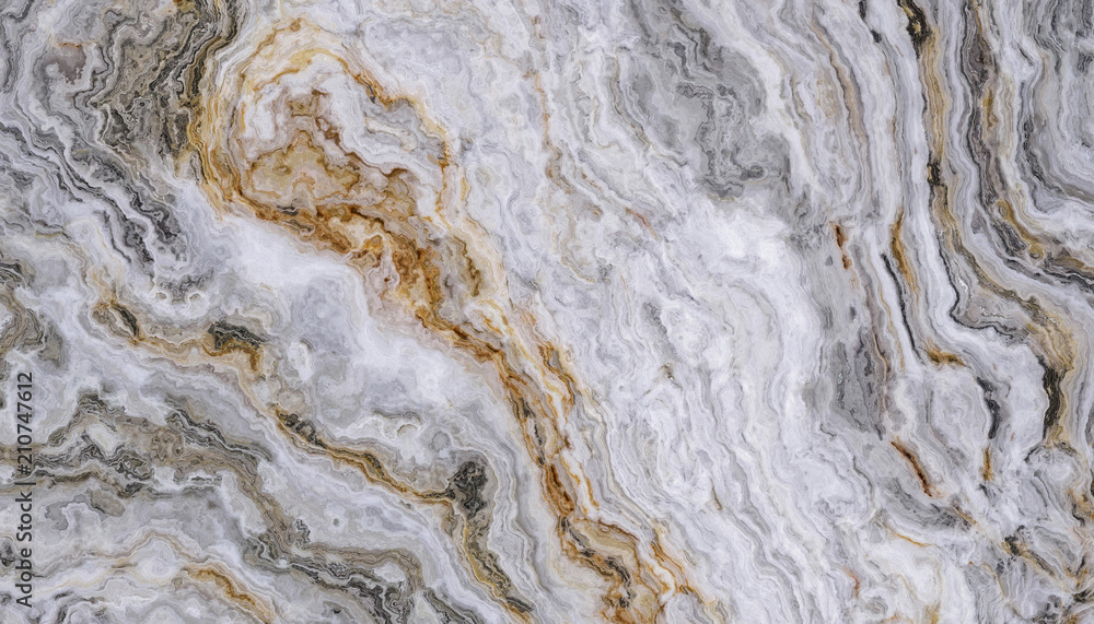 Fototapeta premium Grey gold curly marble