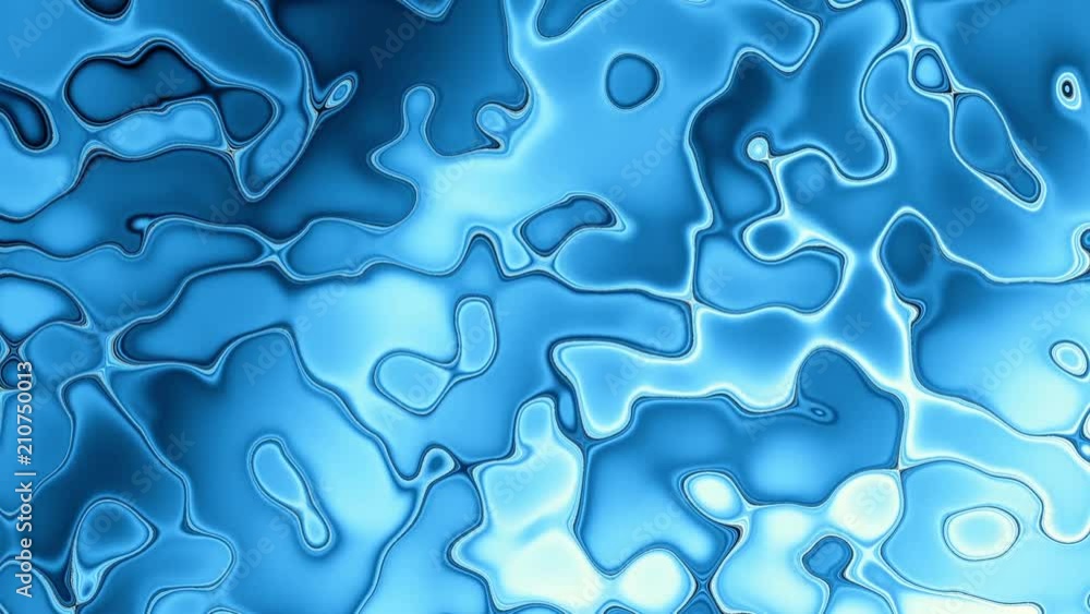 Moving random wavy texture on blur blue surface. Psychedelic animated background. Transform abstract curved shapes. Looping footage. Moving random wavy texture on blur blue surface. Psychedelic animated background. Transform abstract curved shapes. Looping footage.