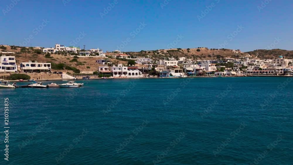 Leros Island - Greece - August 2017 - View of Leros Island town by speedboat Leros Island - Greece - August 2017 - View of Leros Island town by speedboat