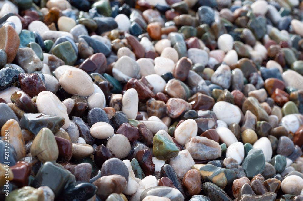 Texture of sea pebbles