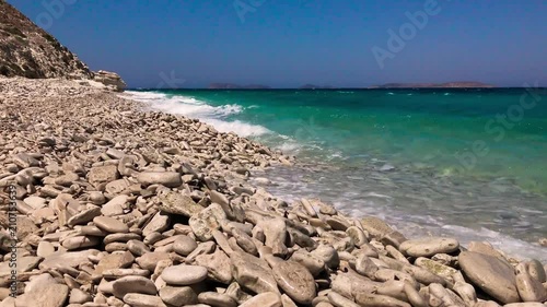 Aspronisi Island - Greece - August 2017 - View of Aspronisi Island white beach photo