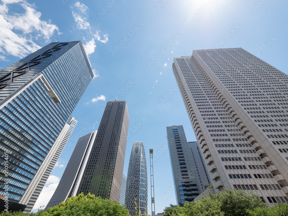 Skyscraper group in Shinjuku, Tokyo Skyscraper group in Shinjuku, Tokyo
