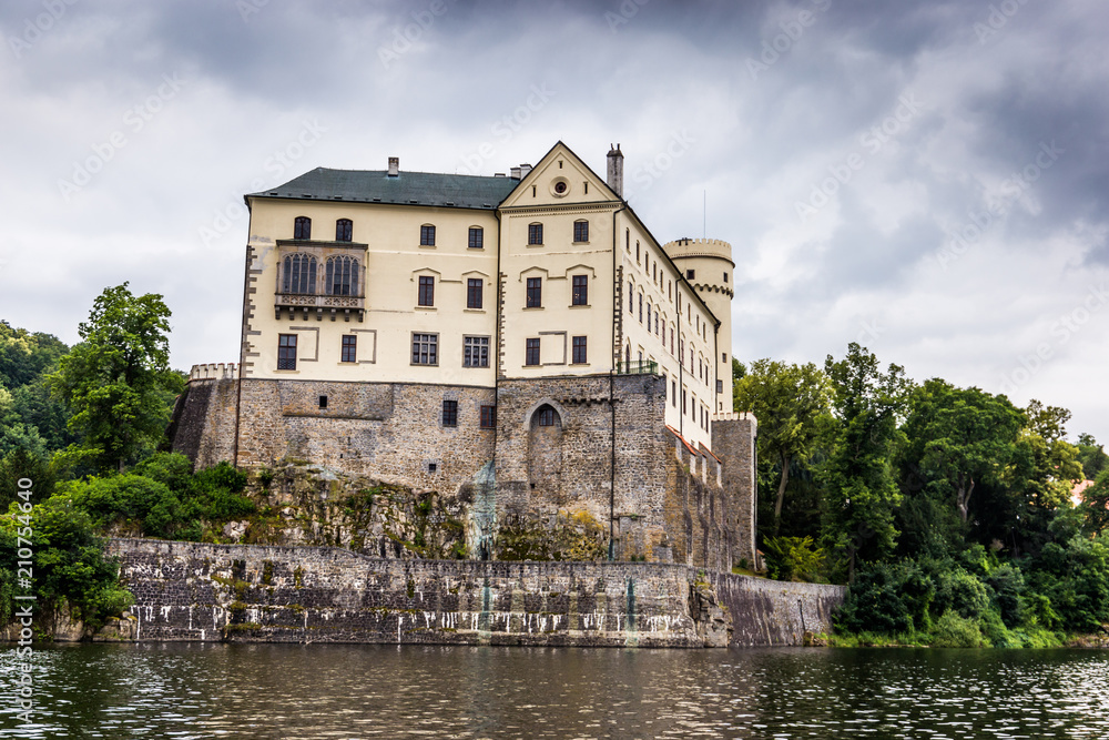 Orlik castle over Vltava river - Orlik nad Vltavou. South Bohemia, Czech Republic