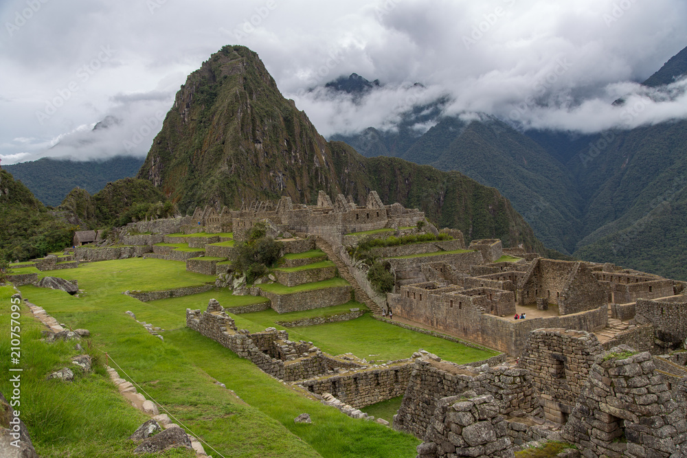A Stormy Afternoon on the Terraces of Machu Picchu