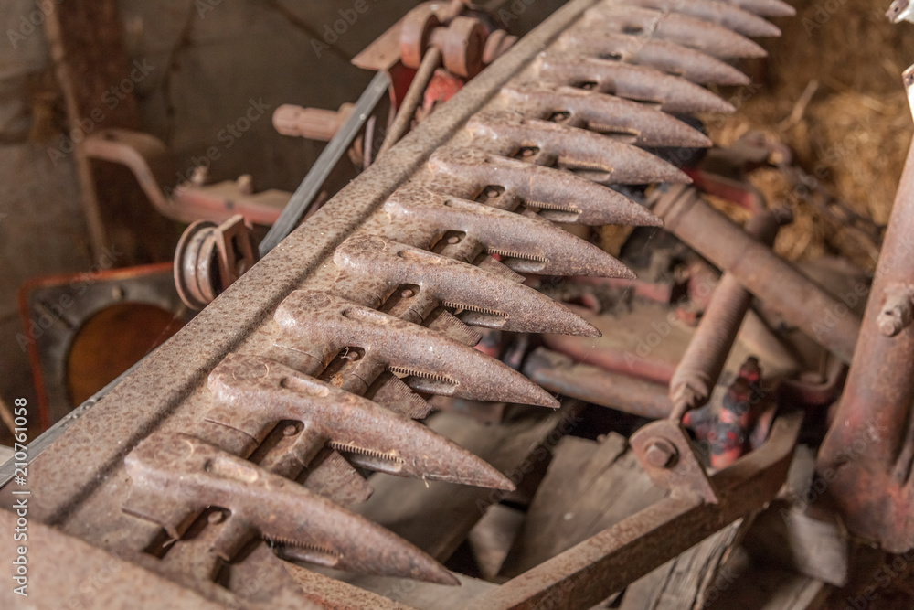 sharp tractor rake with pointy spikes sharp tractor rake with pointy spikes
