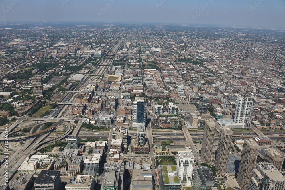 Fototapeta premium Chicago Skyline from SKy Deck
