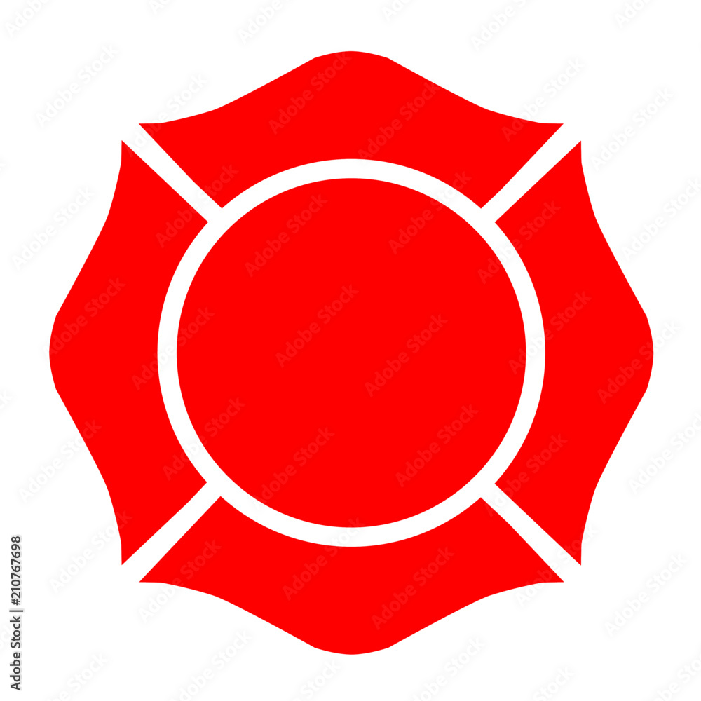 Fireman Emblem Sign On White Background Firefighteru2019s St Florian  Maltese Cross Fire Department Symbol Stock Illustration - Download Image  Now - iStock