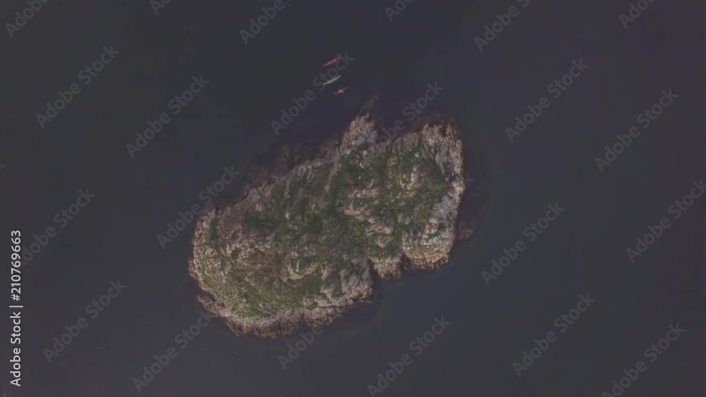 Overhead aerial, San Juan Island in Washington Overhead aerial, San Juan Island in Washington