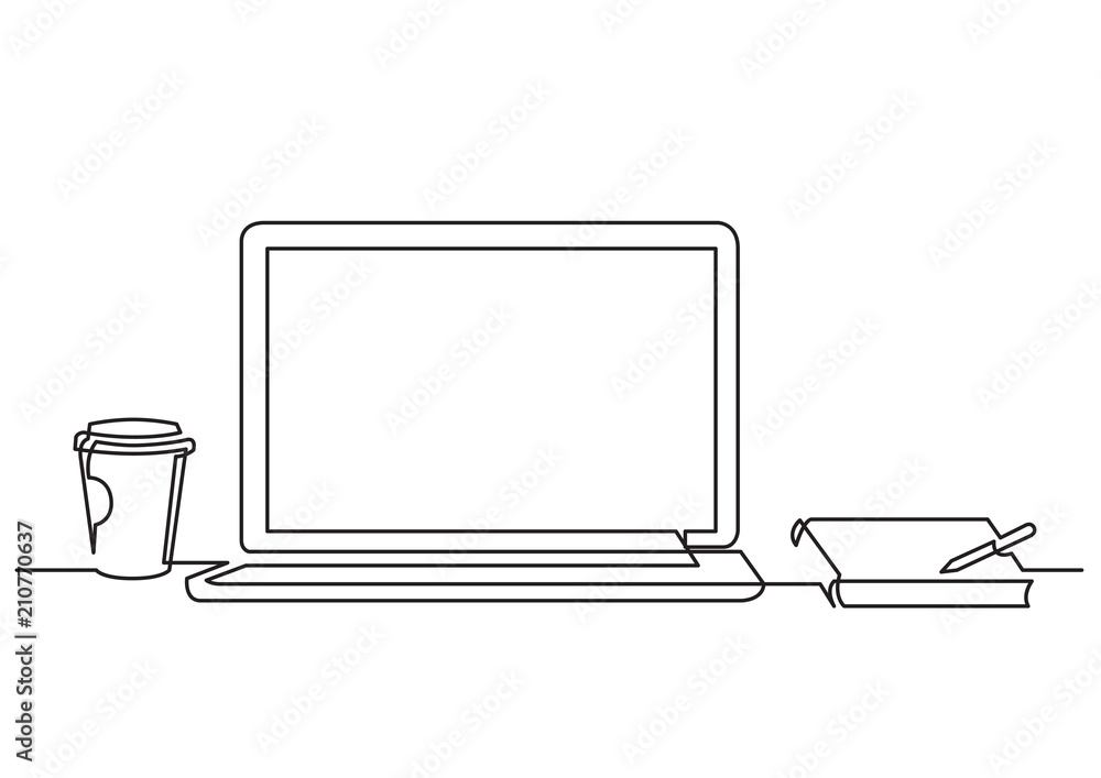 continuous line drawing of Stock Vector Adobe Stock