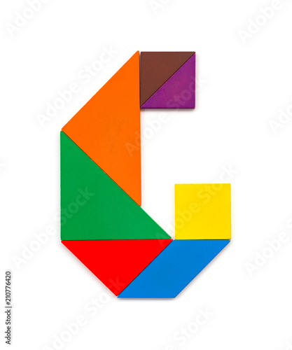 Free Download tangram shaped like a letter G on white background - GFXLoad