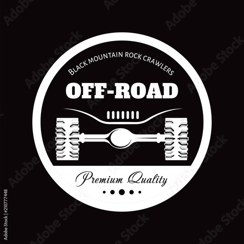Off-road car adventure club vector icon