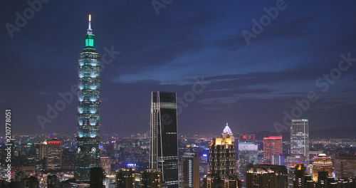 Taipei city at night