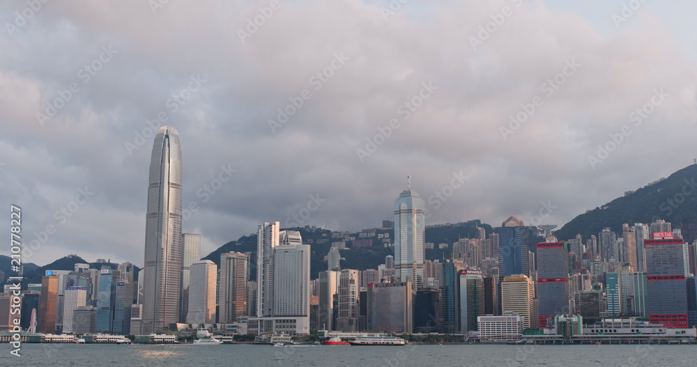 Hong Kong urban skyline