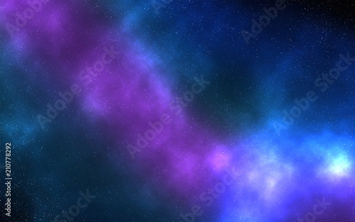 Fototapeta Naklejka Na Ścianę i Meble -  Galaxy in outer space neubula colorful blue and pink clouds