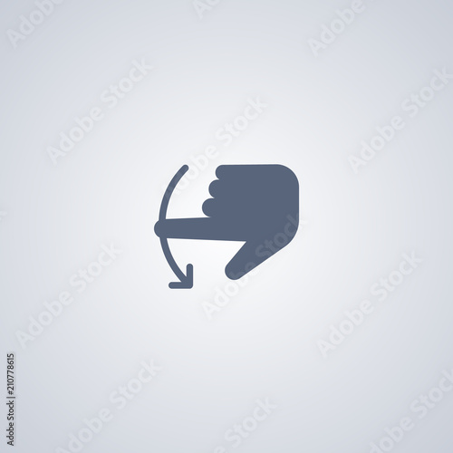 Hand swipe up icon