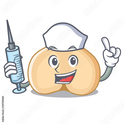 Nurse chickpeas character cartoon style