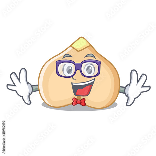 Geek chickpeas character cartoon style