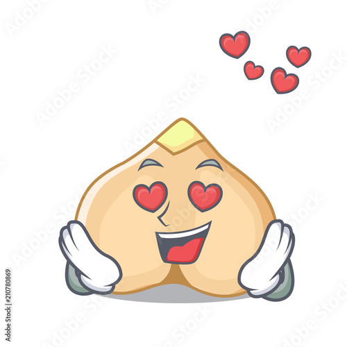 In love chickpeas mascot cartoon style