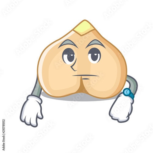Waiting chickpeas mascot cartoon style