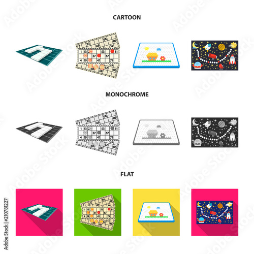 Board game cartoon,flat,monochrome icons in set collection for design. Game and entertainment vector symbol stock web illustration.