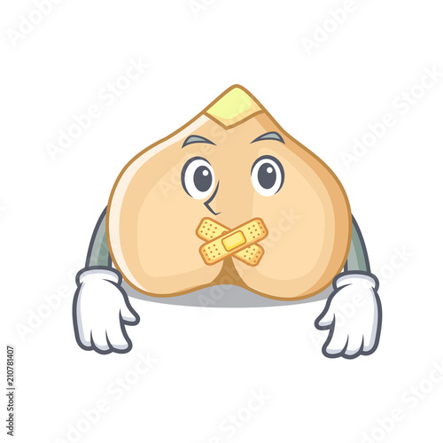 Silent chickpeas mascot cartoon style