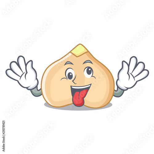 Crazy chickpeas mascot cartoon style