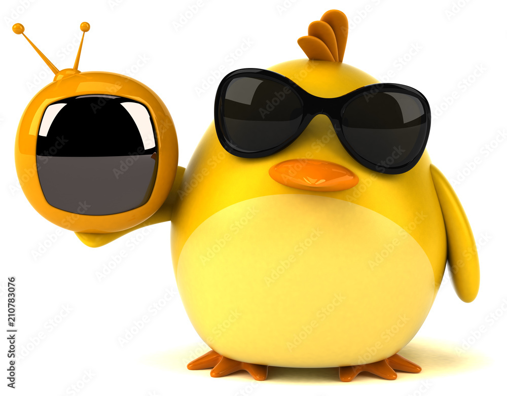 Yellow bird - 3D Illustration Yellow bird - 3D Illustration