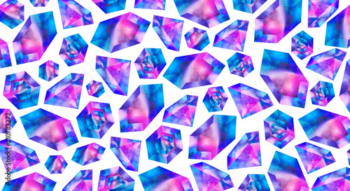 Pattern with stones, neon s...
