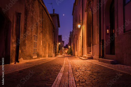 Old street of Cassis  France at Night