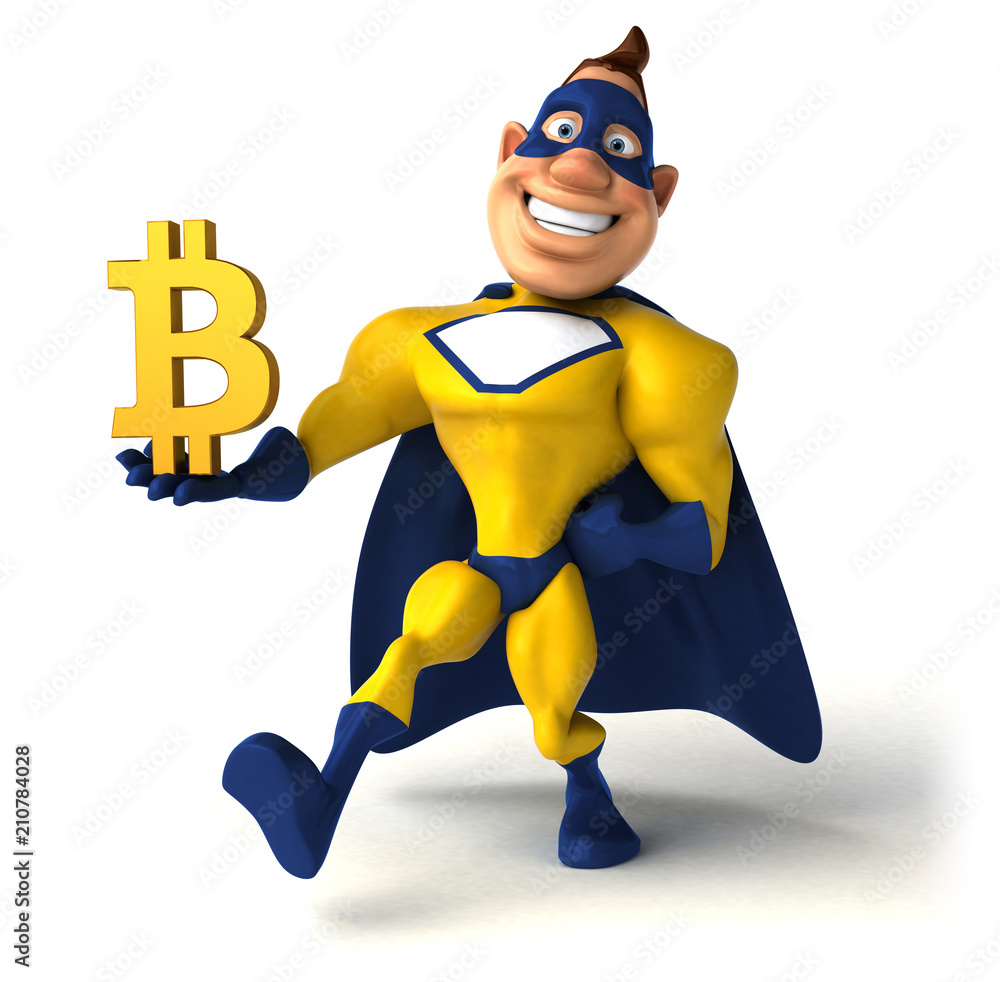 Fun superhero - 3D Illustration Fun superhero - 3D Illustration