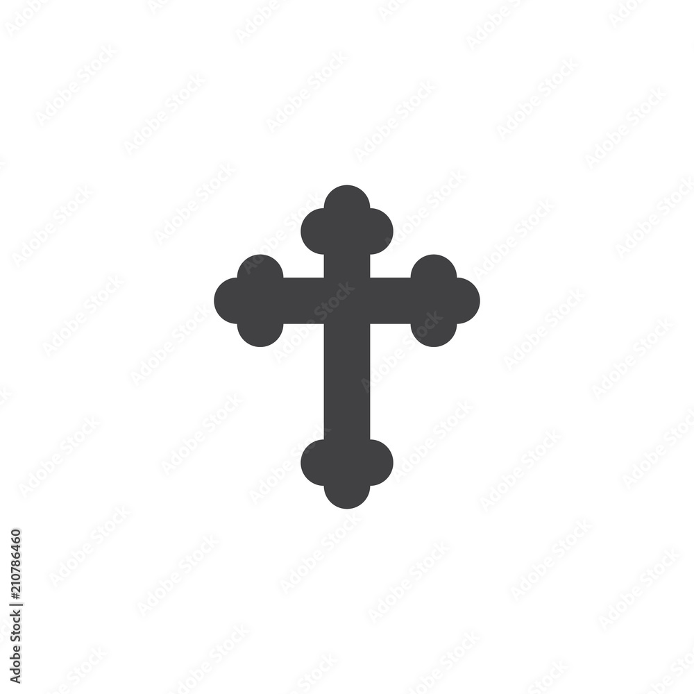 Religion cross vector icon. filled flat sign for mobile concept and web design. Crucifix simple solid icon. Symbol, logo illustration. Pixel perfect vector graphics Religion cross vector icon. filled flat sign for mobile concept and web design. Crucifix simple solid icon. Symbol, logo illustration. Pixel perfect vector graphics