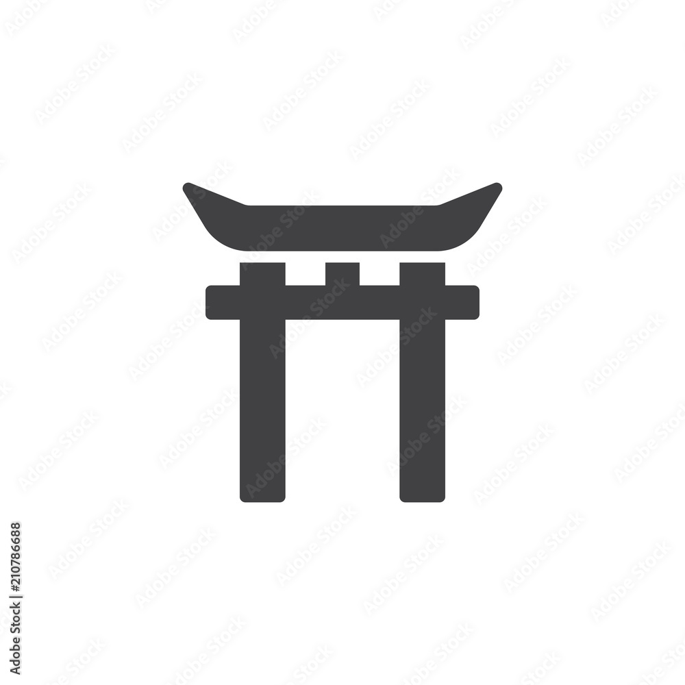 Shinto Shrine vector icon. filled flat sign for mobile concept and web design. Japanese Torii Gate simple solid icon. Symbol, logo illustration. Pixel perfect vector graphics Shinto Shrine vector icon. filled flat sign for mobile concept and web design. Japanese Torii Gate simple solid icon. Symbol, logo illustration. Pixel perfect vector graphics
