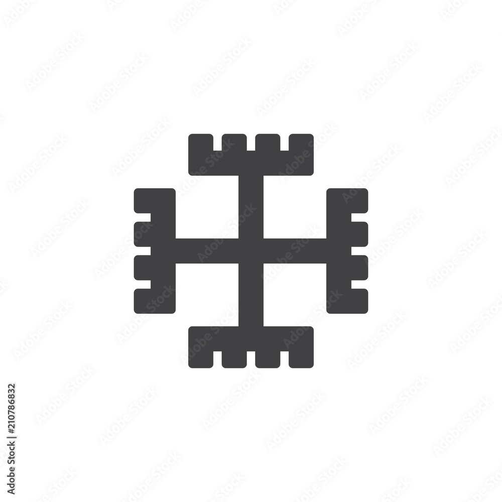 Pagan cross vector icon. filled flat sign for mobile concept and web design. Paganism simple solid icon. Symbol, logo illustration. Pixel perfect vector graphics