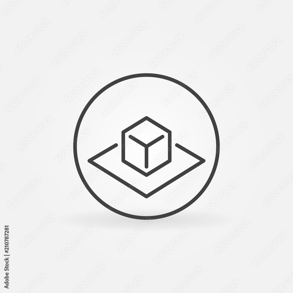 AR circle concept vector linear icon AR circle concept vector linear icon