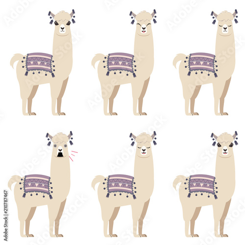 Cartoon llama character