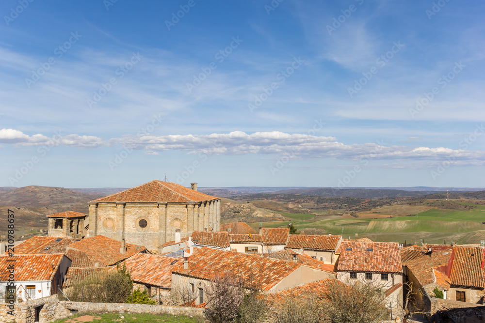 Atienza village and the surrounding landscape in Spain