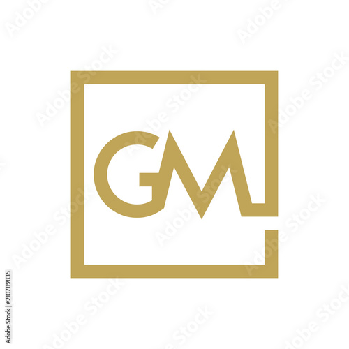 two letter logo line square GA TO GZ